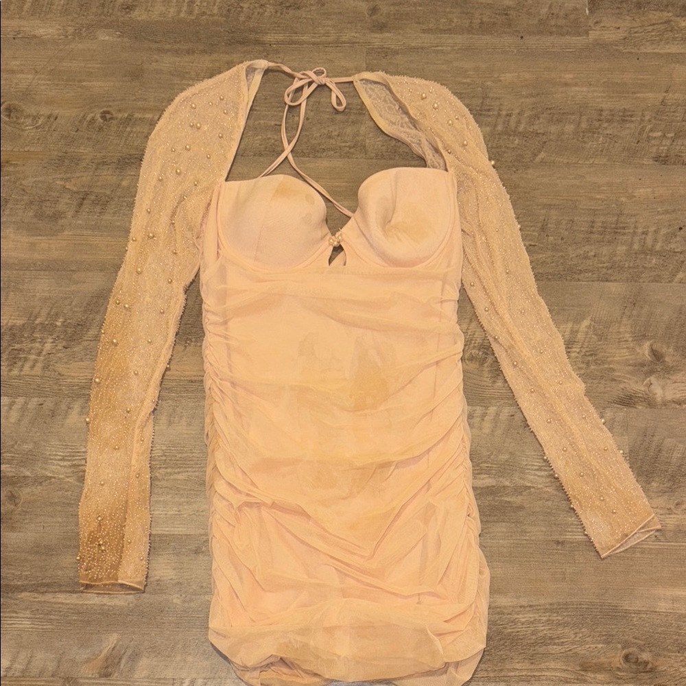 Oh Polly Dress - St. Germaine / champagne peach color